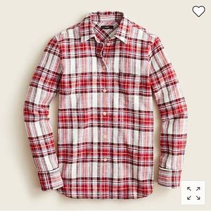 J Crew Classic fit flannel shirt in vintage plaid. Size 8. Great condition.